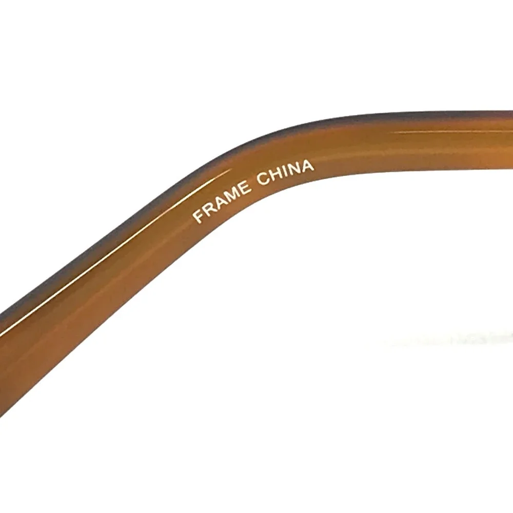 Genesis Eyeglasses Frames G4003 BROWN Shiny Oval Wire Rim 54-18-140